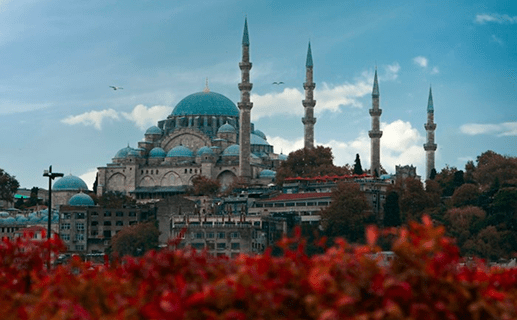 Ottoman mosque on the Istanbul skyline