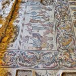 Byzantine floor mosaic in Madaba, Jordan