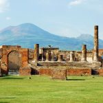 Forum of Pompeii with Mount Vesuvius