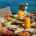 Turkish breakfast spread by the Bosphorus