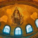 Virgin and Child mosaic in the apse of Hagia Sophia