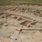 Excavated ancient ruins in the Holy Land