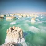 Salt formations in the Dead Sea