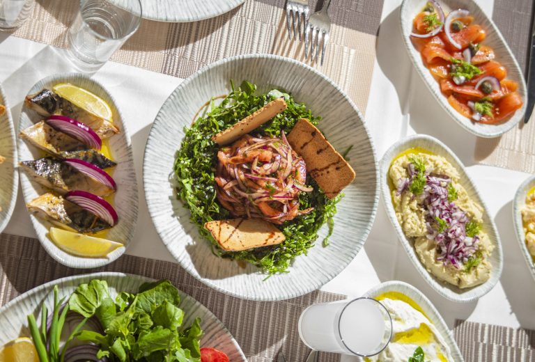 Plates of Turkish meze