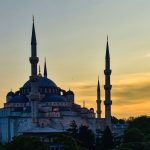 Blue Mosque at dusk