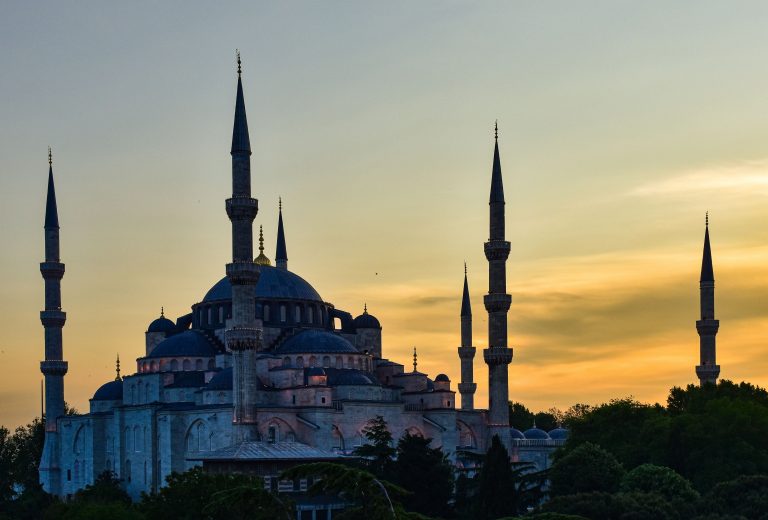 Blue Mosque at dusk