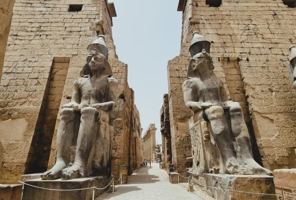 Statues of Ramesses II at Luxor Temple
