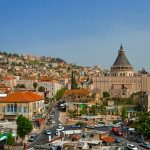 Nazareth with the dome of the Basilica of the Annunciation