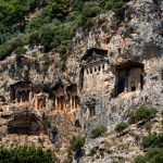 Lycian rock tombs at Kaunos near Dalyan