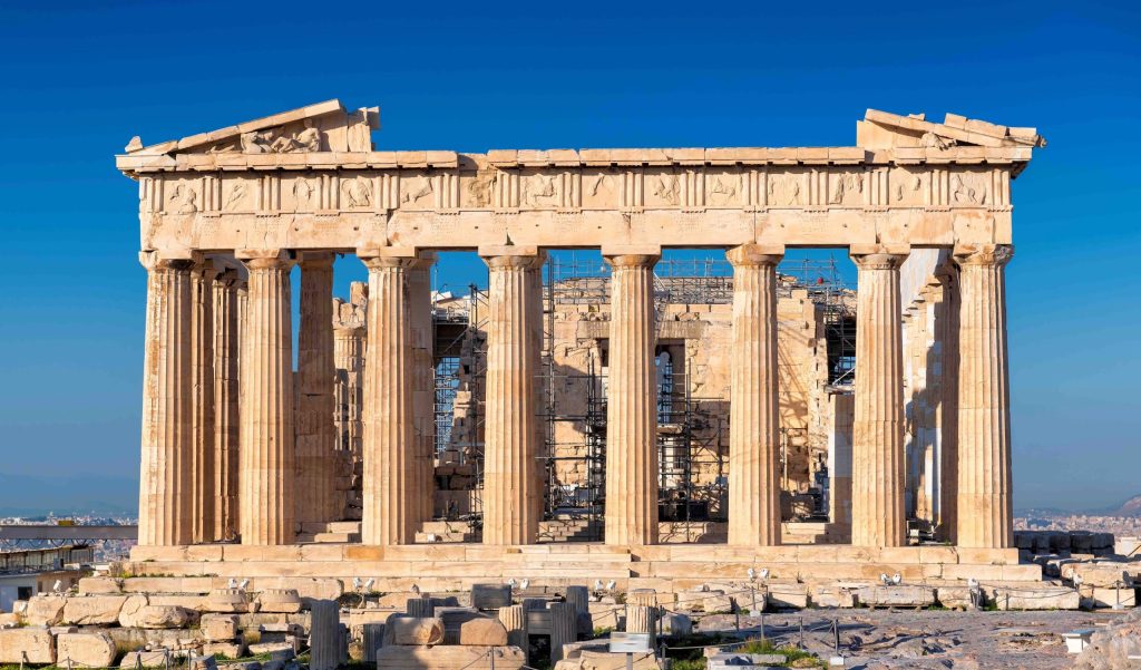 Parthenon on the Acropolis of Athens