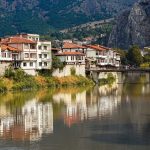 Ottoman houses on the river in Amasya